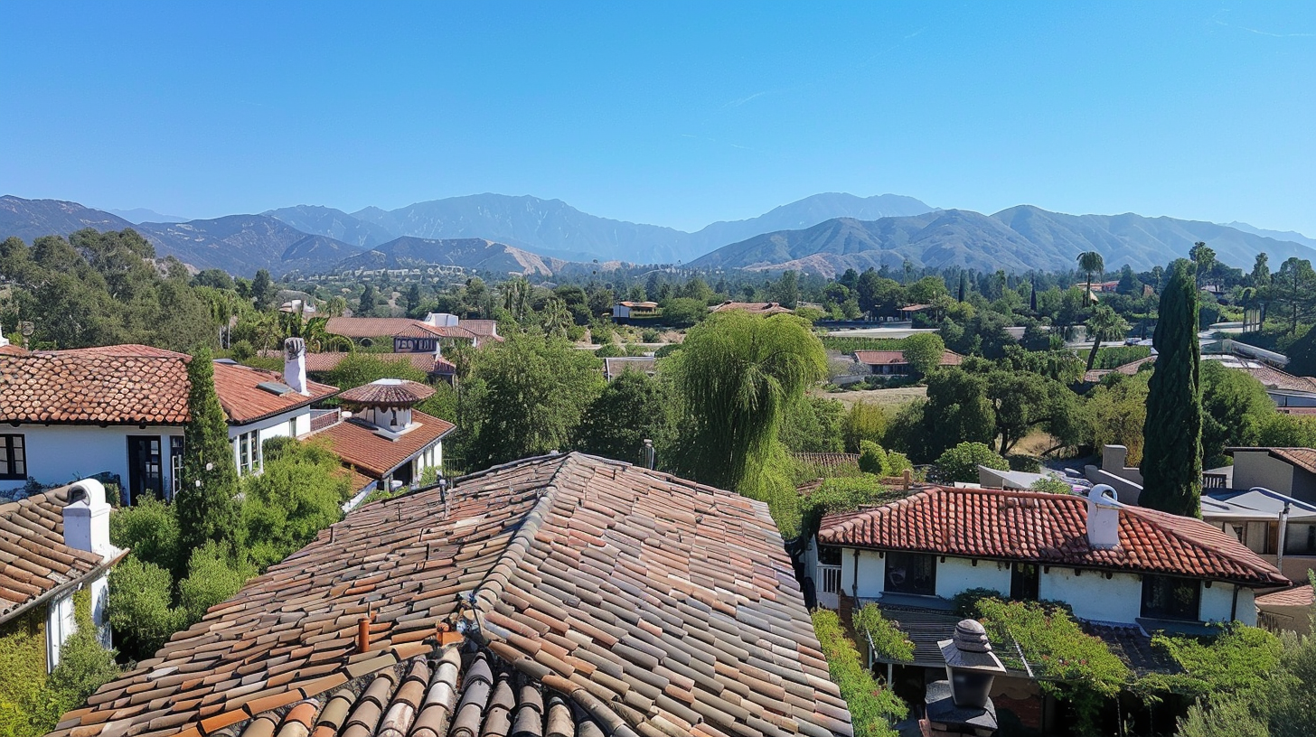 Beautiful residential neighborhood with quality tile roofing in Conejo Valley